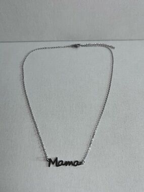 Mama Script Necklace in Silver - Timeless Mother's Pendant